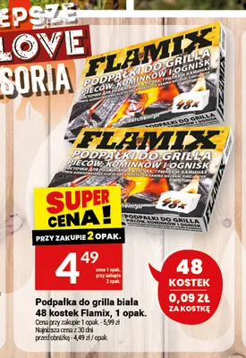 Podpałka do grilla biała Flamix promocja w Twój Market