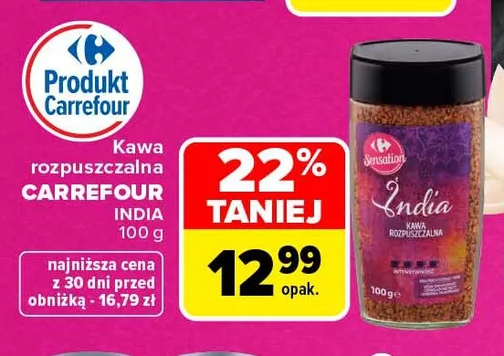 Kawa rozpuszczalna Carrefour India promocja w Carrefour