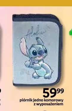 Piórnik jednokomorowy z wyposażeniem Stitch promocja w Empik