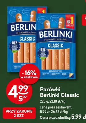 Parówki Berlinki Classic promocja w Żabka
