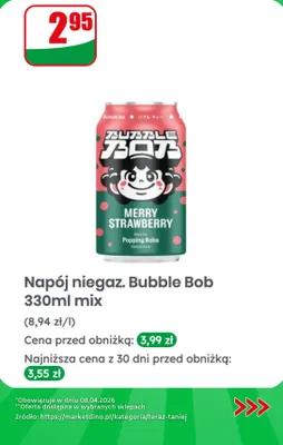 Napój niegazowany Bubble Bob mix promocja w Dino