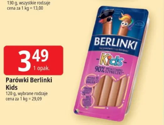 Parówki Berlinki Kids promocja w Leclerc