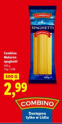 Makaron spaghetti Combino promocja w Lidl