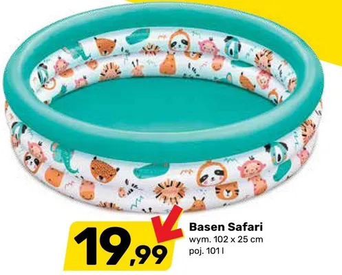 Basen Safari 102x25cm poj. 101l promocja w Bricomarche