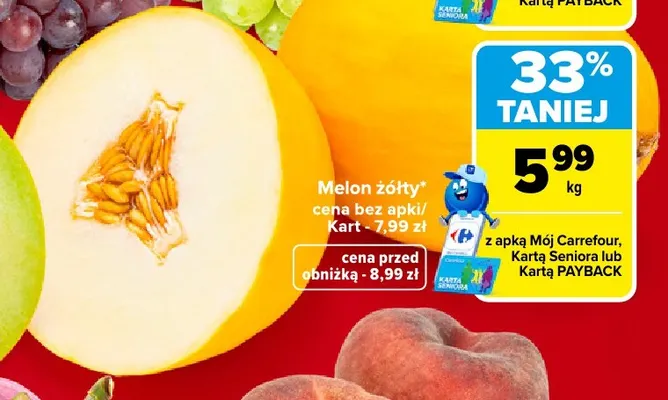 Melon żółty promocja w Carrefour
