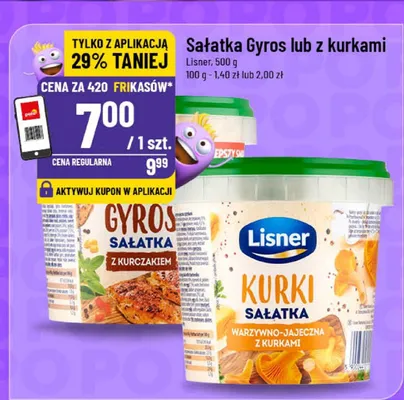 Sałatka Gyros lub z kurkami promocja w POLOmarket