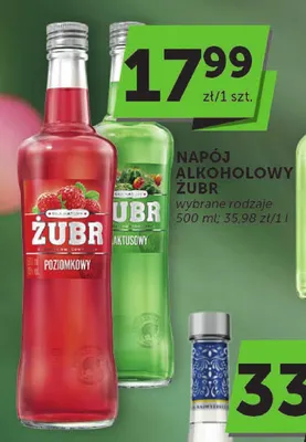 Napój alkoholowy Żubr Poziomkowy promocja w Groszek