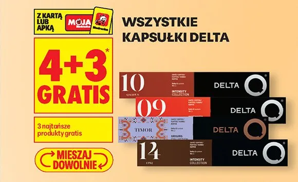 Wszystkie kapsułki 4+3 GRATIS promocja w Biedronka
