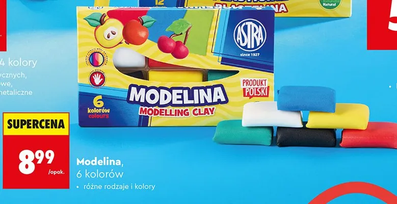 Modelina Astra 6 kolorów promocja w Biedronka