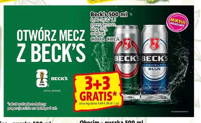 Piwo Beck's Green Lemon promocja w Prim Market