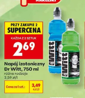 Napój izotoniczny Dr Witt wieloowocowy promocja w Biedronka