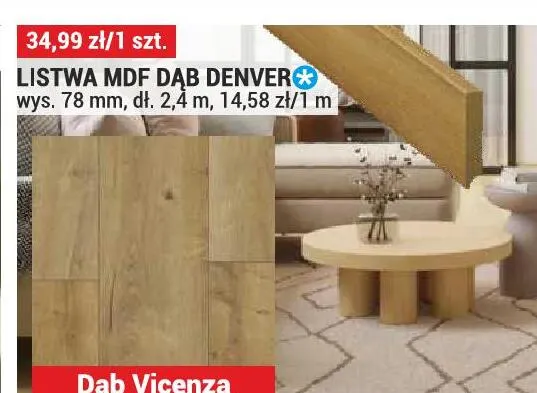 Listwa MDF Dąb Denver promocja w Merkury Market