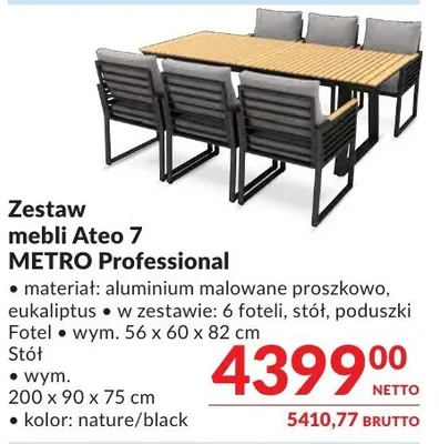 Zestaw mebli Ateo 7 METRO Professional promocja w Makro