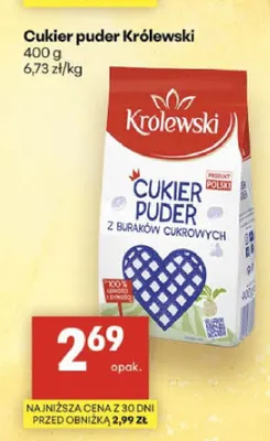 Cukier puder Królewski promocja w Delikatesy Centrum
