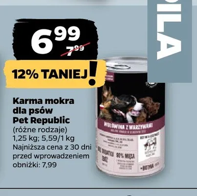 Karma mokra dla psów Pet Republic promocja w Netto