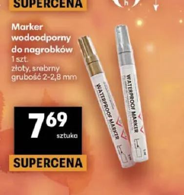 Marker wodoodporny do nagrobków złoty promocja w Delikatesy Centrum
