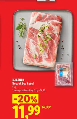 Boczek bez kości Rzeźnik promocja w Lidl