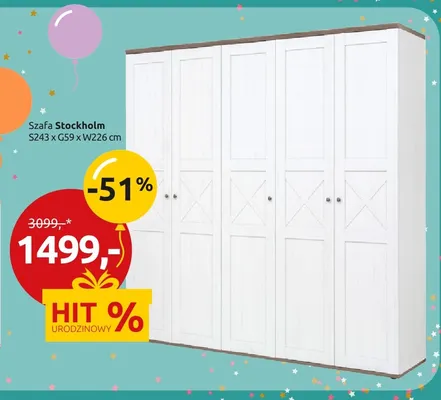 Szafa Stockholm promocja w Black Red White