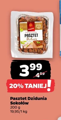 Pasztet Dzidunia Sokołów promocja w Netto