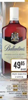 Whisky Ballantine's Finest promocja w Dino