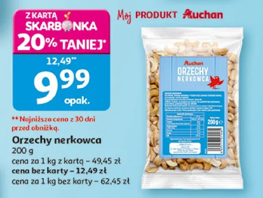 Orzechy nerkowca promocja w Auchan