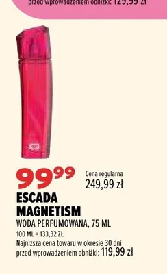 Woda perfumowana Escada Magnetism promocja w Drogerie Natura