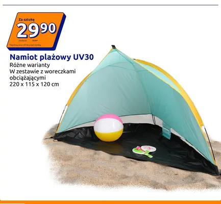 Namiot plażowy UV30 promocja w Action