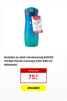 Butelka ze stali nierdzewnej Maped Picnik Concept Kids 580 ml Niebieski promocja w Media Expert