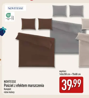 Pościel z efektem marszczenia 140x200 cm Novitesse promocja w Aldi
