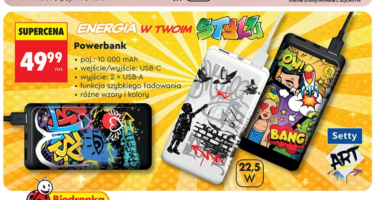 Powerbank Setty promocja w Biedronka