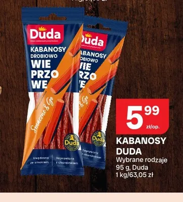 Kabanosy drobiowo-wieprzowe Duda promocja w Chorten
