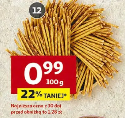 Paluszki słone, z makiem lub z sezamem promocja w Auchan