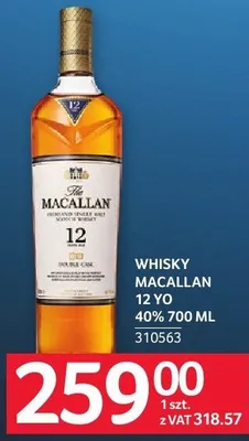 Whisky Macallan 12 YO 40% 700 ML promocja w Selgros