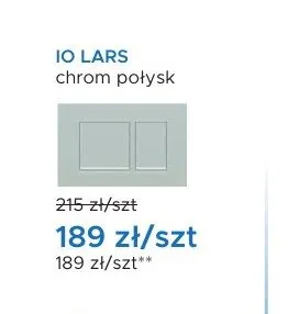 Przycisk spłukujący IO LARS chrom połysk promocja w Blu Salony Łazienek