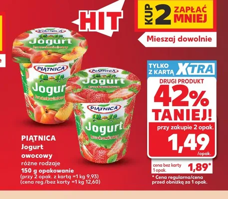 Jogurt owocowy Piątnica promocja w Kaufland
