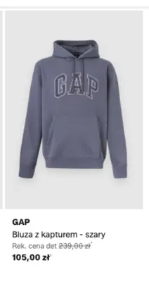 Bluza z kapturem GAP szary promocja w Lounge by Zalando