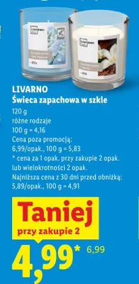 Świeca zapachowa w szkle Livarno promocja w Lidl