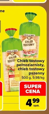 Chleb tostowy pszenny Dan Cake promocja w Carrefour