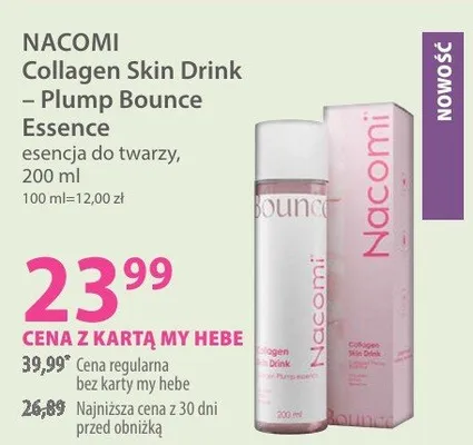 Esencja do twarzy Collagen Skin Drink - Plump Bounce Essence promocja w Hebe