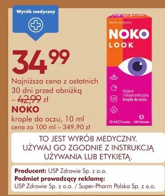 Krople do oczu promocja w Super-Pharm