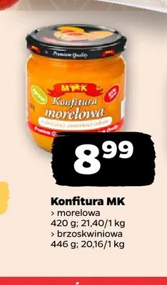 Konfitura MK brzoskwiniowa promocja w Netto