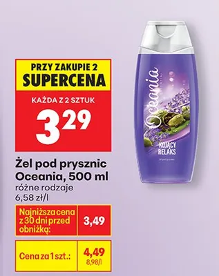 Żel pod prysznic różne rodzaje promocja w Biedronka