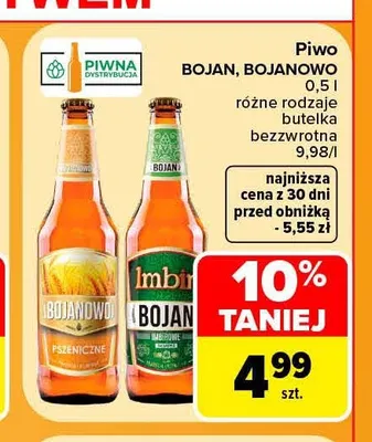Piwo Bojan Imbirowe promocja w Carrefour Market