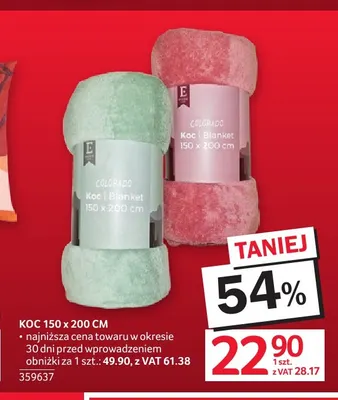 Koc 150x200 cm promocja w Selgros