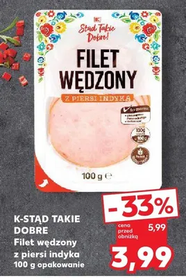 Filet wędzon z piersi indyka promocja w Kaufland