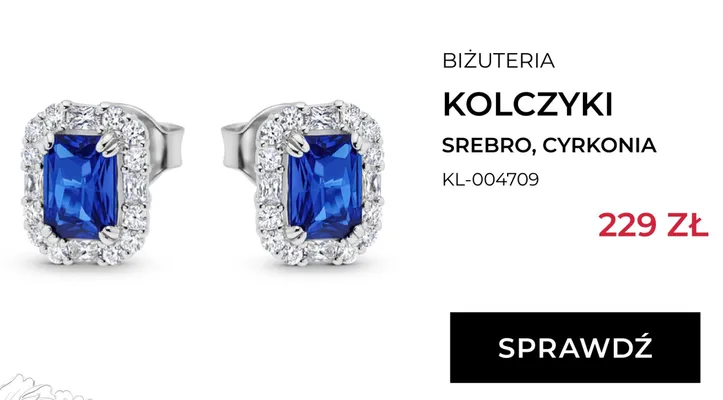 Kolczyki Briju srebro cyrkonia promocja w Briju