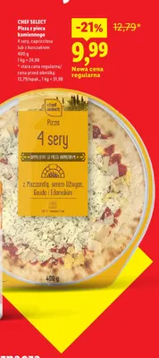 Pizza 4 sery z pieca kamiennego Chef Select promocja w Lidl