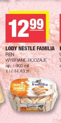 Lody Nestle Familia Ren promocja w SPAR