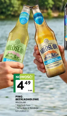 Piwo bezalkoholowe Miłosław Matcha & Yuzu promocja w Intermarche