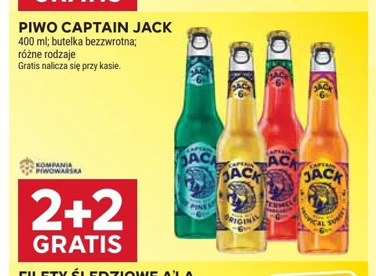Piwo Captain Jack promocja w Stokrotka